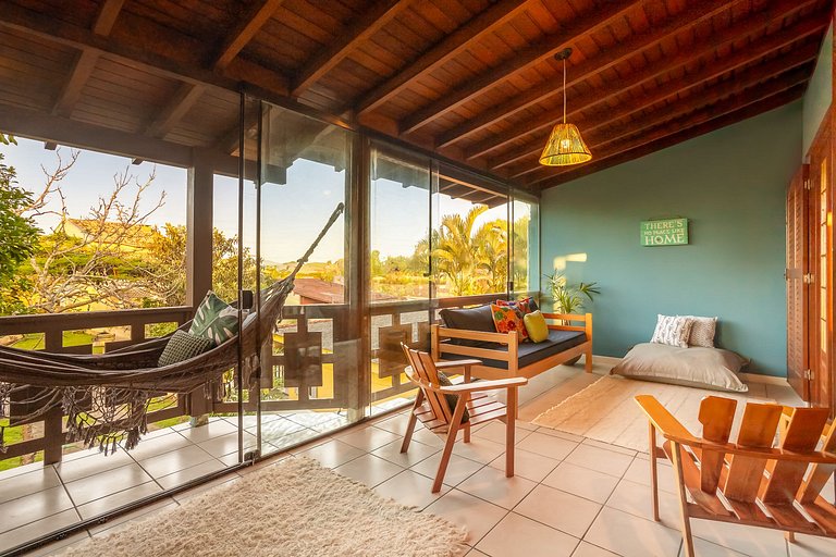 Casa Azul na Barra de Ibiraquera
