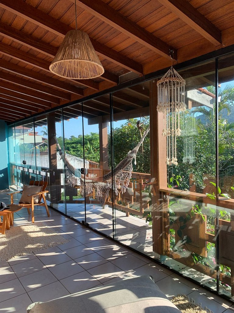 Casa Azul na Barra de Ibiraquera