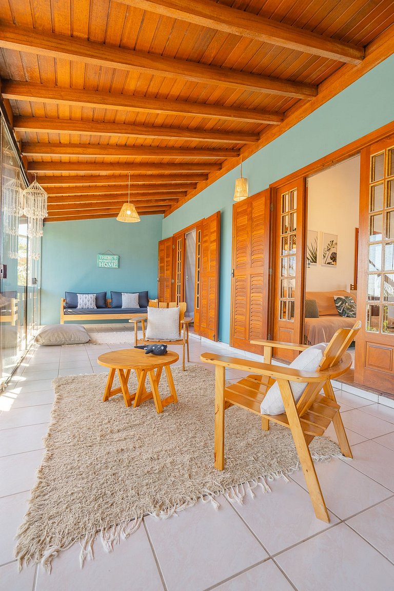 Casa Azul na Barra de Ibiraquera