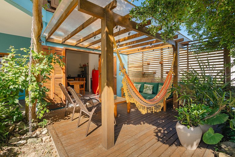 Casa Azul na Barra de Ibiraquera